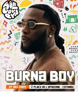 Burna Boy attendu sur la scène WeLoveYa 2025 : un rendez-vous musical majeur à la Place de l’Amazone