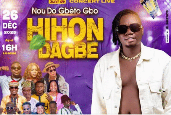 Concert live de Hihon Dagbé pour le lancement du single « Nou do Gbèto Gbo »