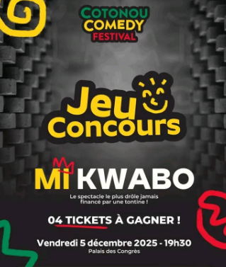 Rires garantis à Cotonou : tentez de gagner vos tickets pour le Cotonou Comedy Festival !