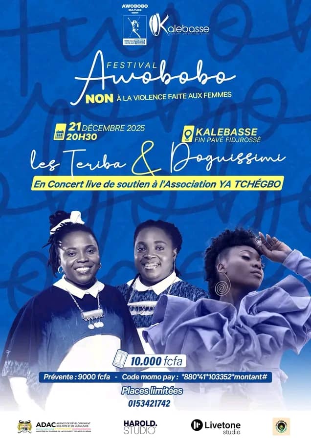 Festival Awobobo : Les Teriba et Dèguissime en concert live pour dire NON aux violences faites aux femmes