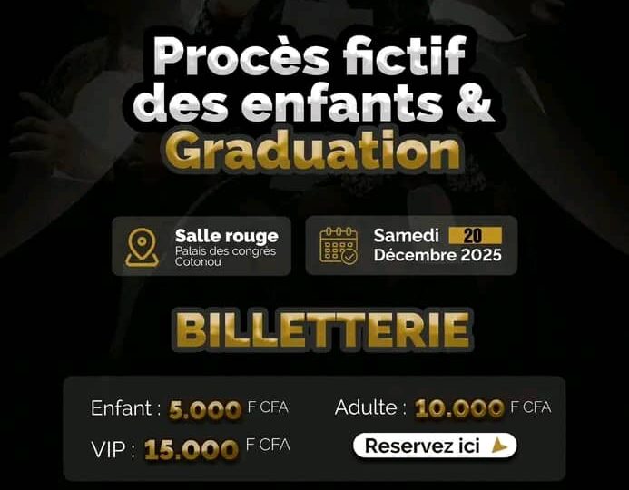 Procès fictif des enfants & Graduation : Junior Deguénon et ses jeunes prodiges écrivent l&rsquo;histoire ce 20 décembre