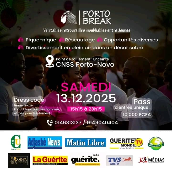 Porto Break 2025 : un rendez-vous exclusif imaginé pour rassembler la jeunesse à Porto-Novo ce week-end